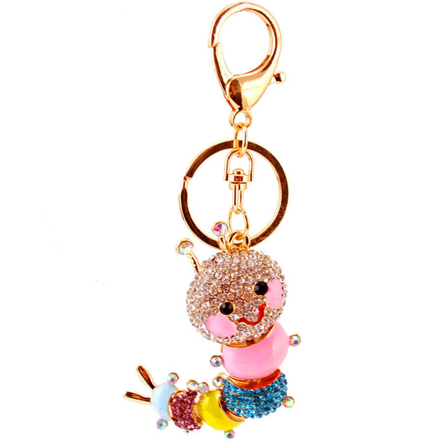 Cute Insect Alloy Plating Inlay Rhinestones Women's Bag Pendant Keychain display picture 3