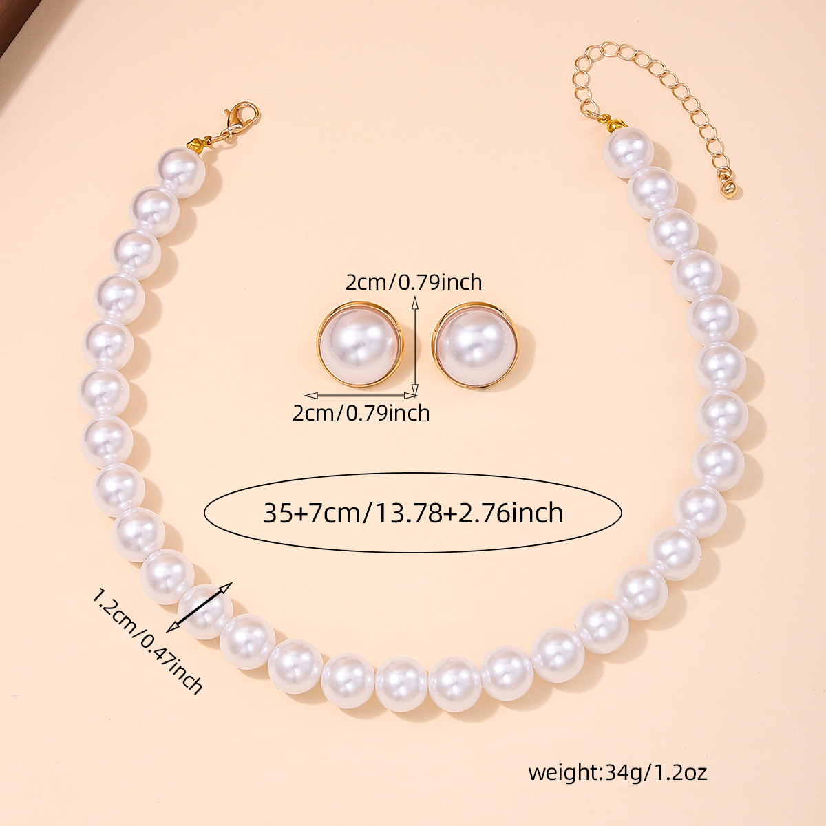 Retro Simple Style Solid Color Plastic Ferroalloy Inlay Pearl Women's Necklace display picture 3