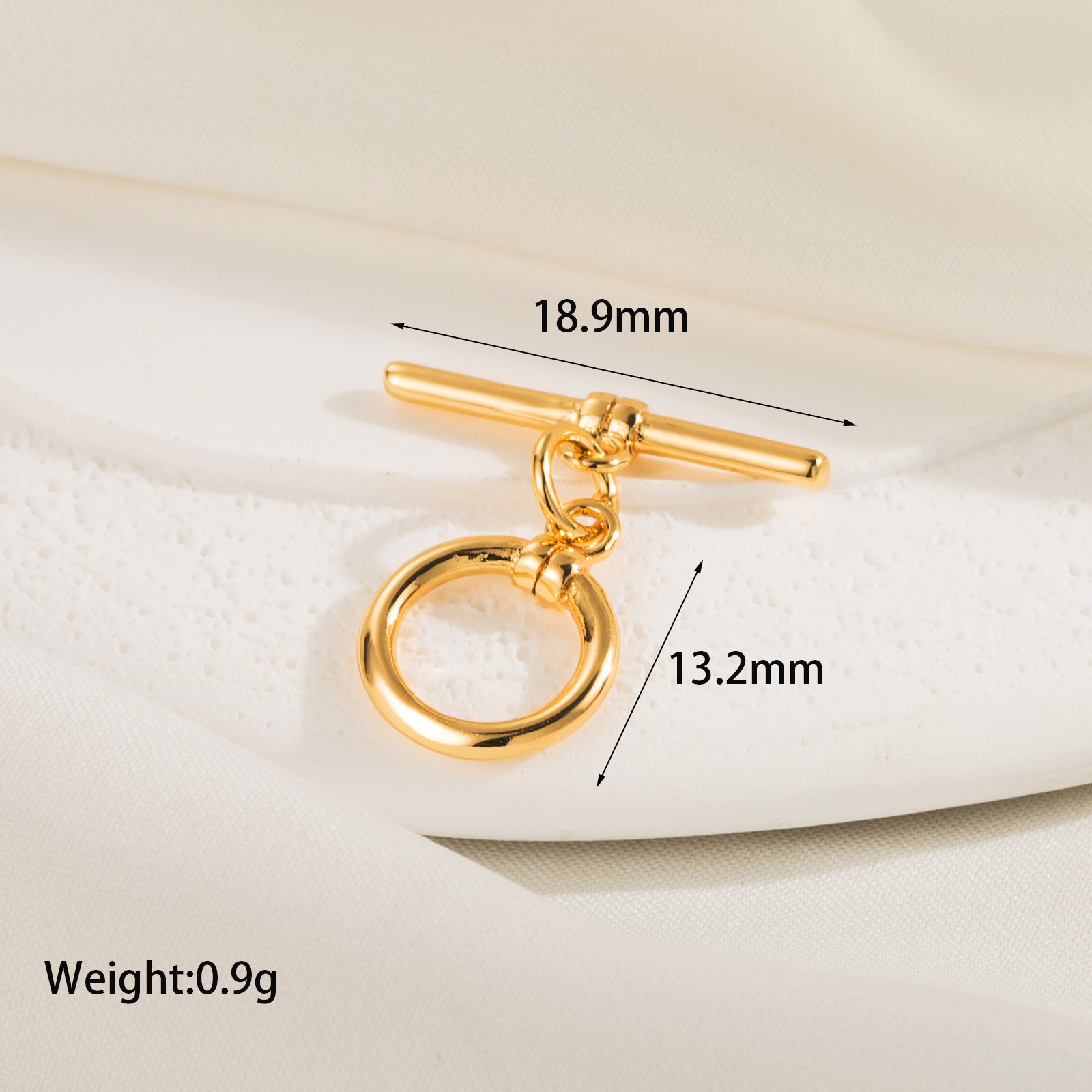 1 Piece 21 * 12mm Copper Zircon 14K Gold Plated Circle Polished OT Buckle Jewelry Buckle display picture 1