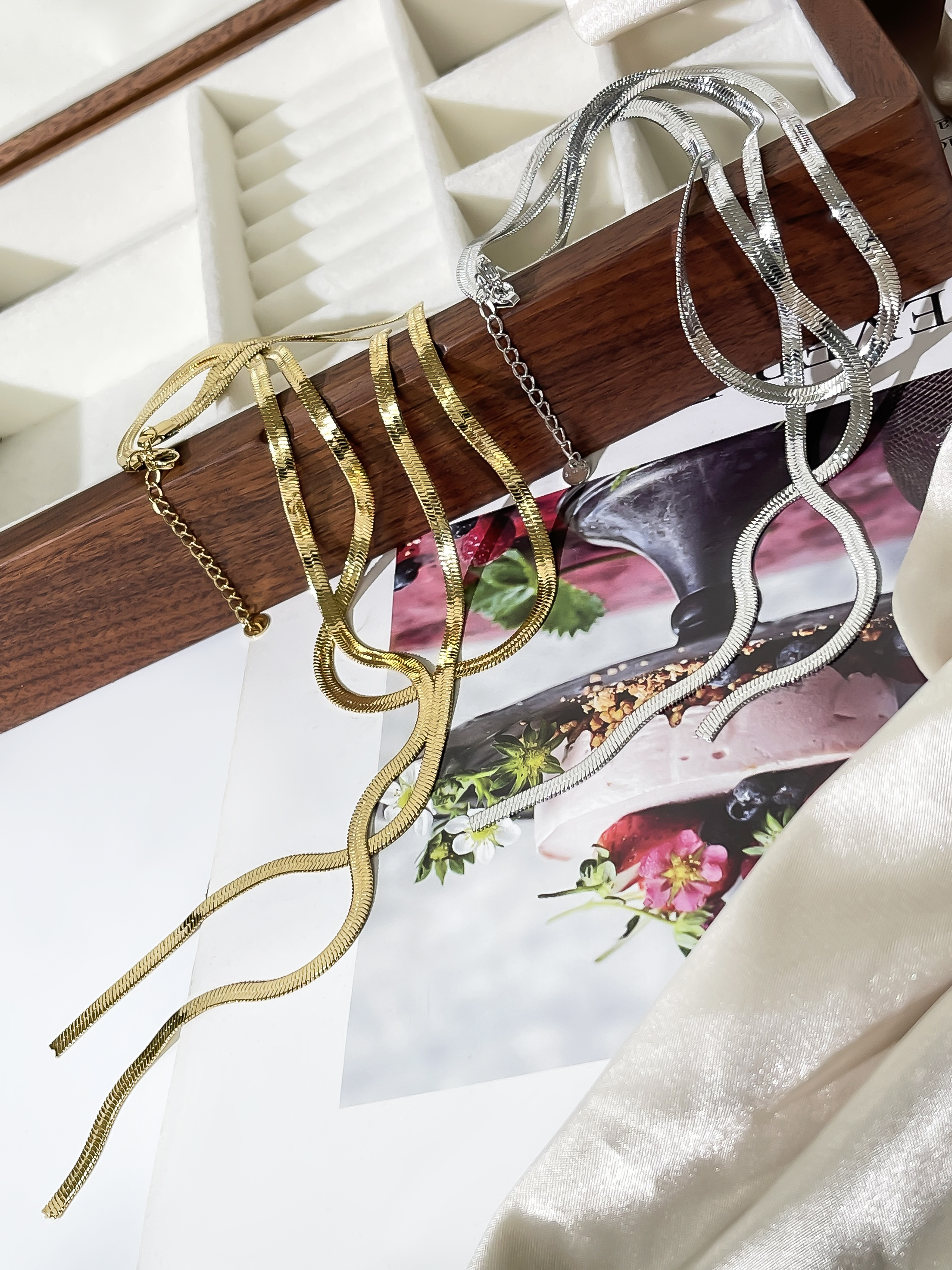 Edelstahl 316 18 Karat Vergoldet Einfacher Stil Geometrisch Lange Halskette display picture 8