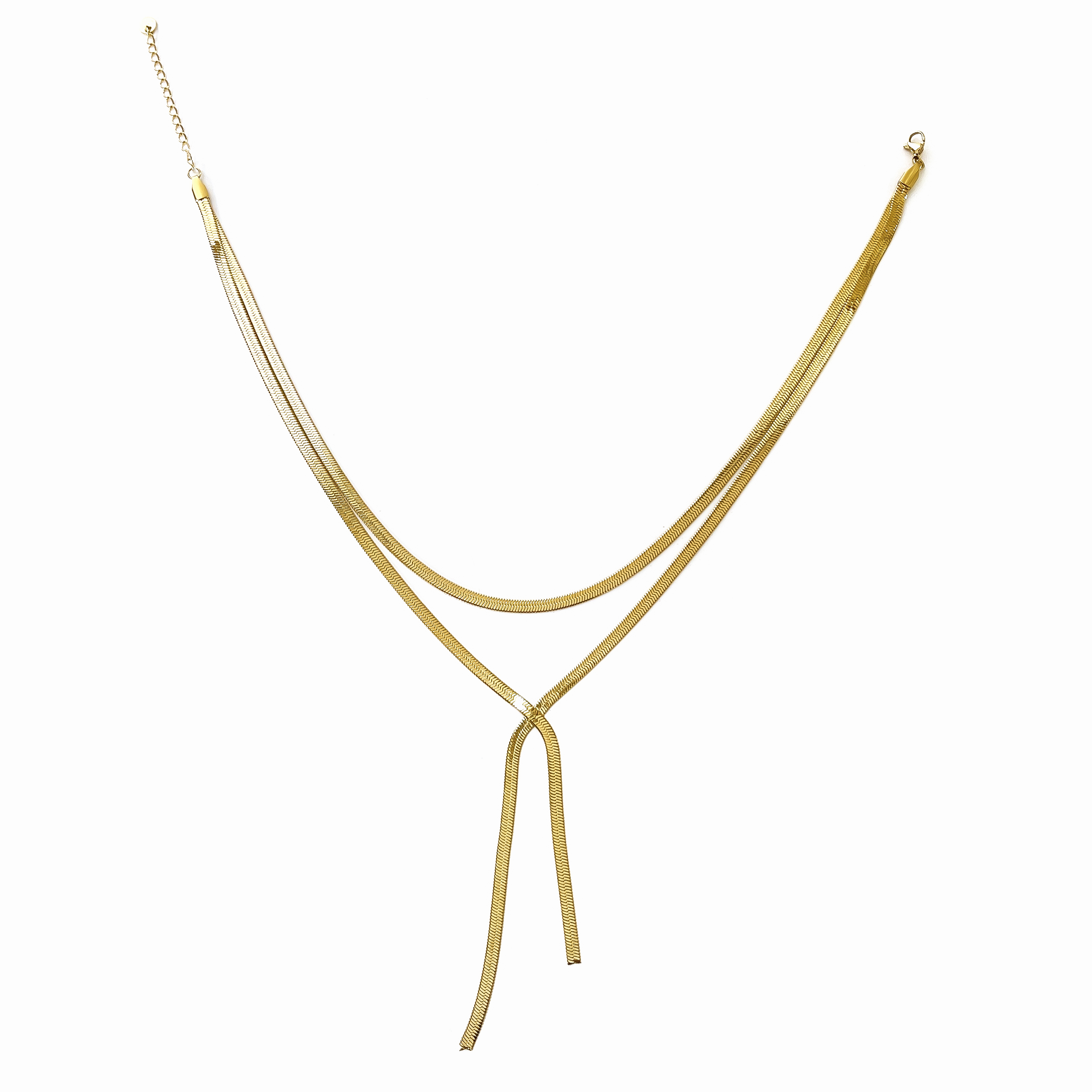 316 Stainless Steel  18K Gold Plated Simple Style Geometric Long Necklace display picture 2