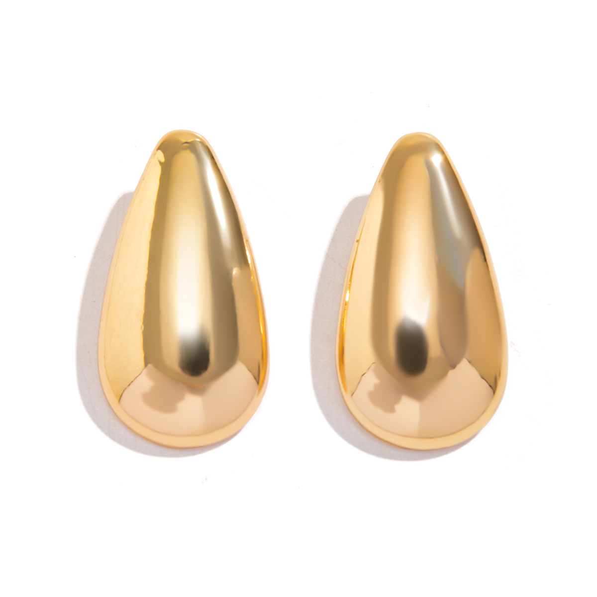 1 Pair Simple Style Irregular Water Droplets Three-dimensional Alloy Ear Studs display picture 4
