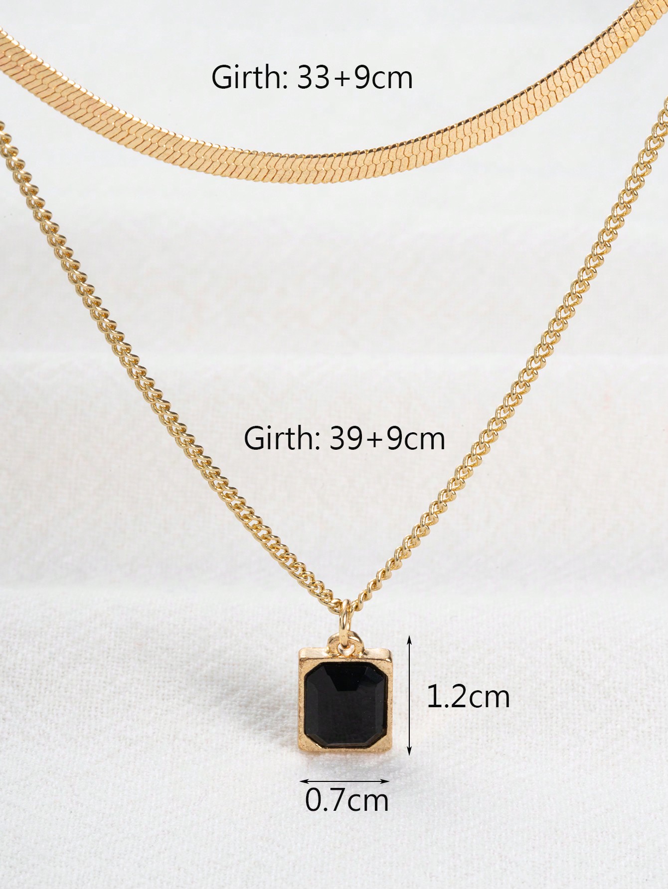 Wholesale Jewelry Simple Style Classic Style Square Alloy Glass 14K Gold Plated Inlay Layered Necklaces display picture 5
