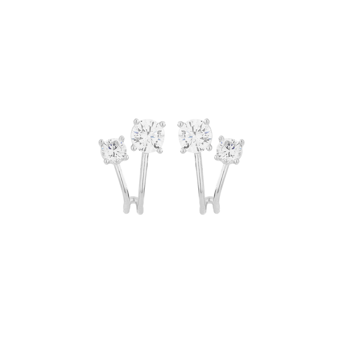 1 Pair Simple Style Classic Style Solid Color Plating Inlay Sterling Silver Zircon 14K Gold Plated Ear Studs display picture 1