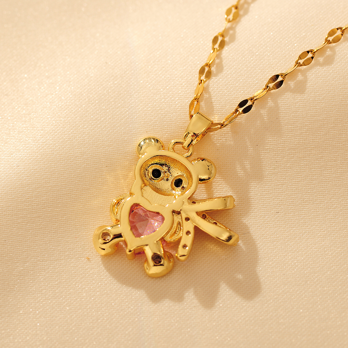 Le Cuivre Mignon Style Moderne Ours Incruster Zircon Pendentif display picture 10