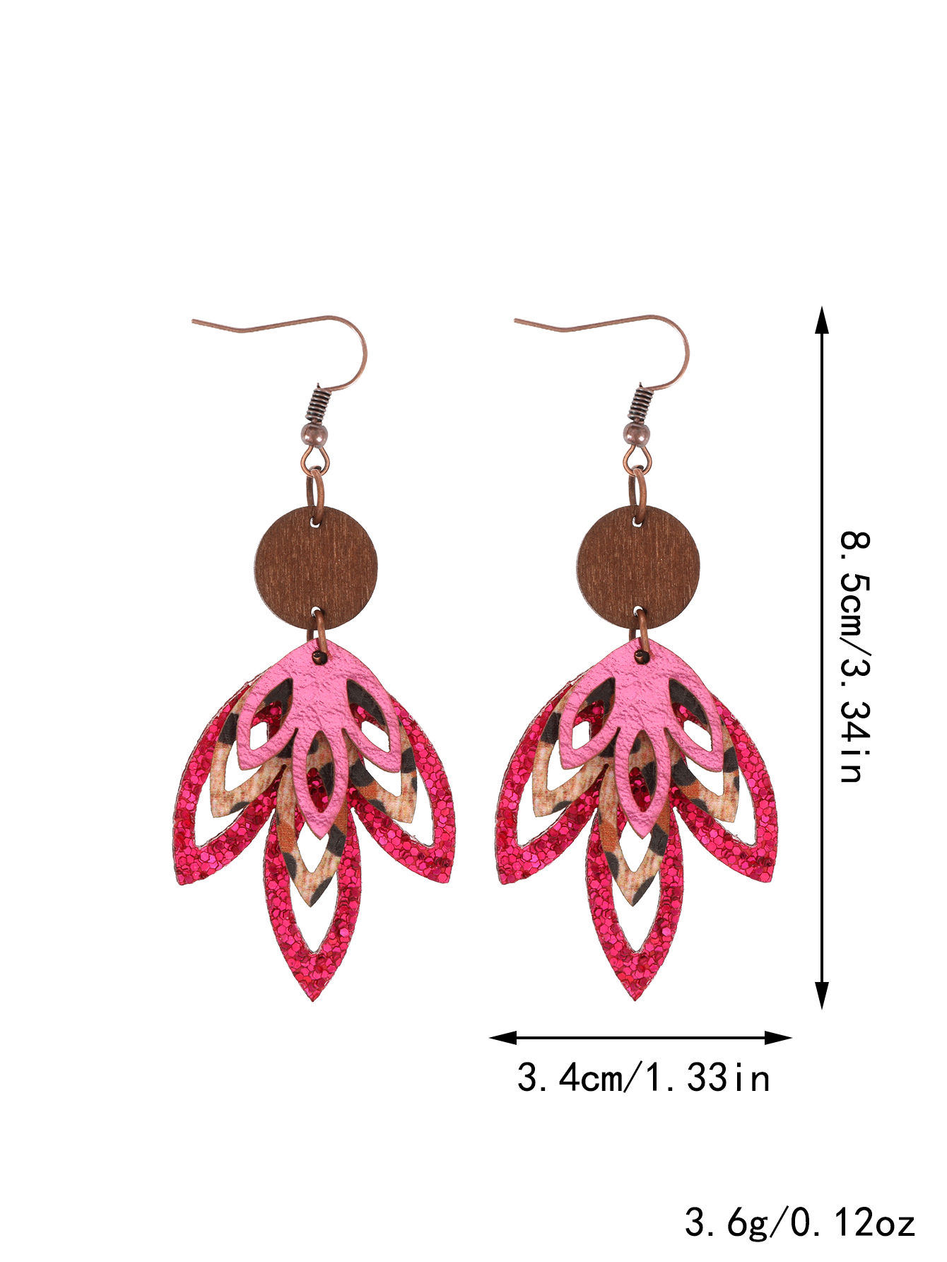 1 Pair Simple Style Classic Style Commute Maple Leaf Hollow Out Pu Leather Drop Earrings display picture 5
