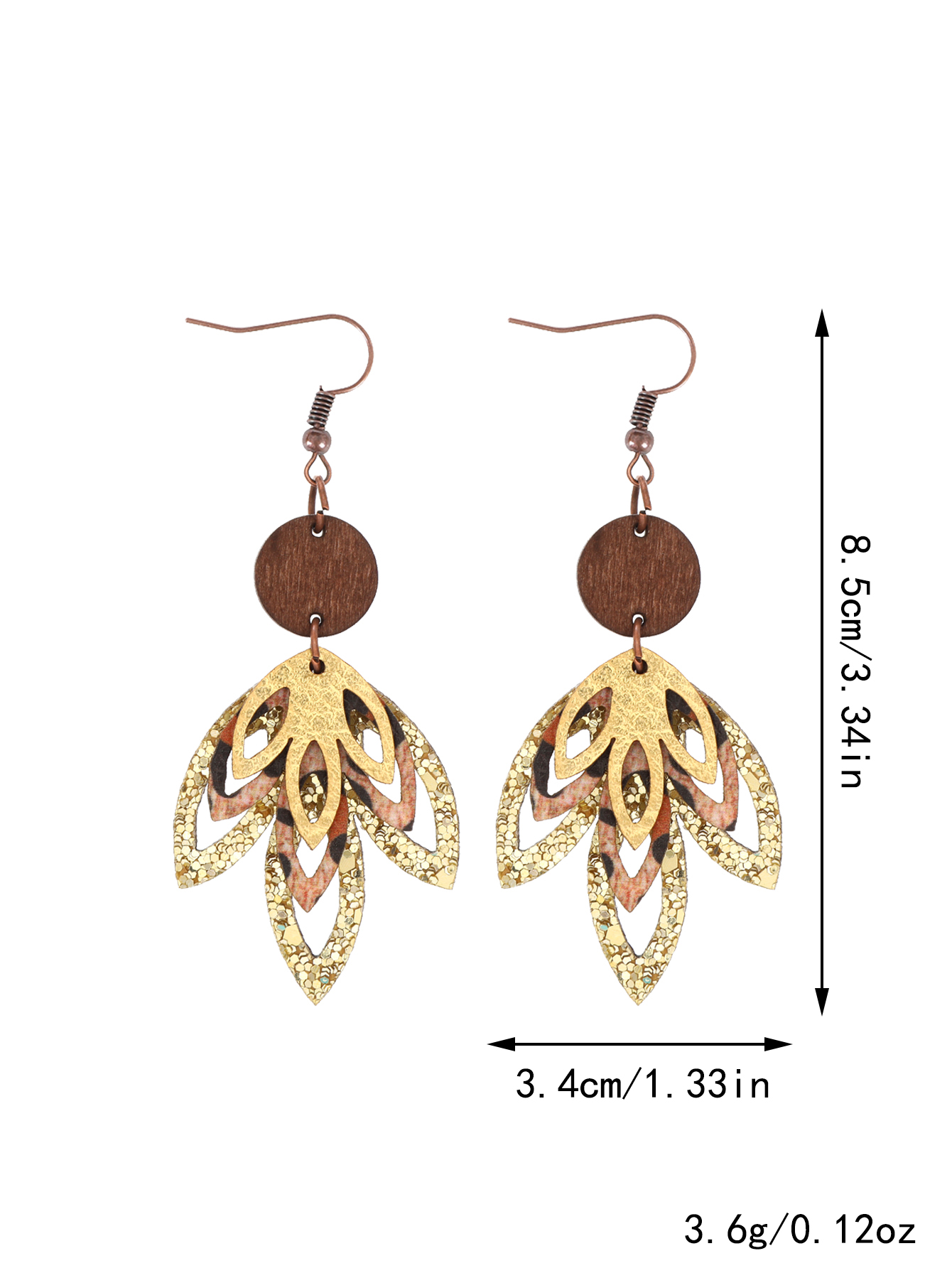 1 Pair Simple Style Classic Style Commute Maple Leaf Hollow Out Pu Leather Drop Earrings display picture 3