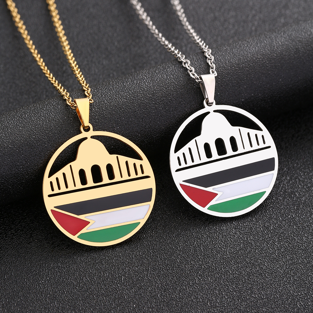 Ethnic Style Flag 201 Stainless Steel 304 Stainless Steel Enamel Plating None 18K Gold Plated Unisex Pendant Necklace display picture 6