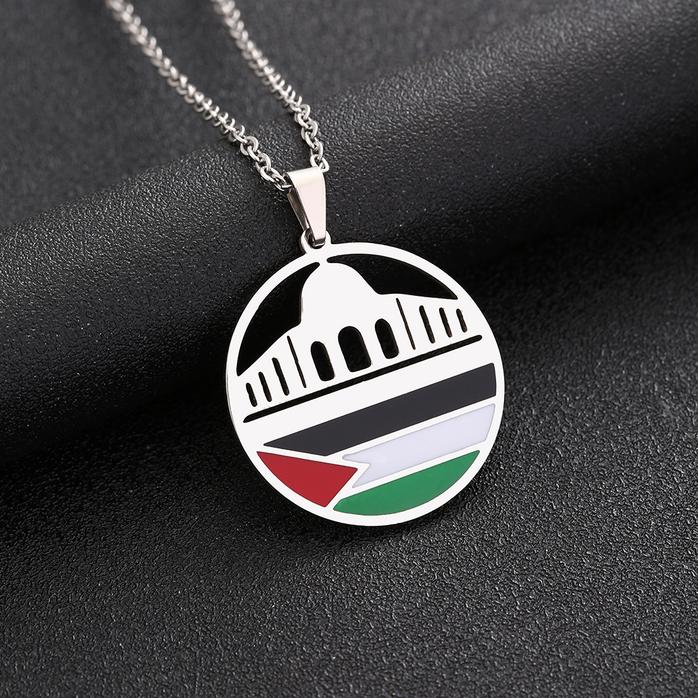 Ethnic Style Flag 201 Stainless Steel 304 Stainless Steel Enamel Plating None 18K Gold Plated Unisex Pendant Necklace display picture 8