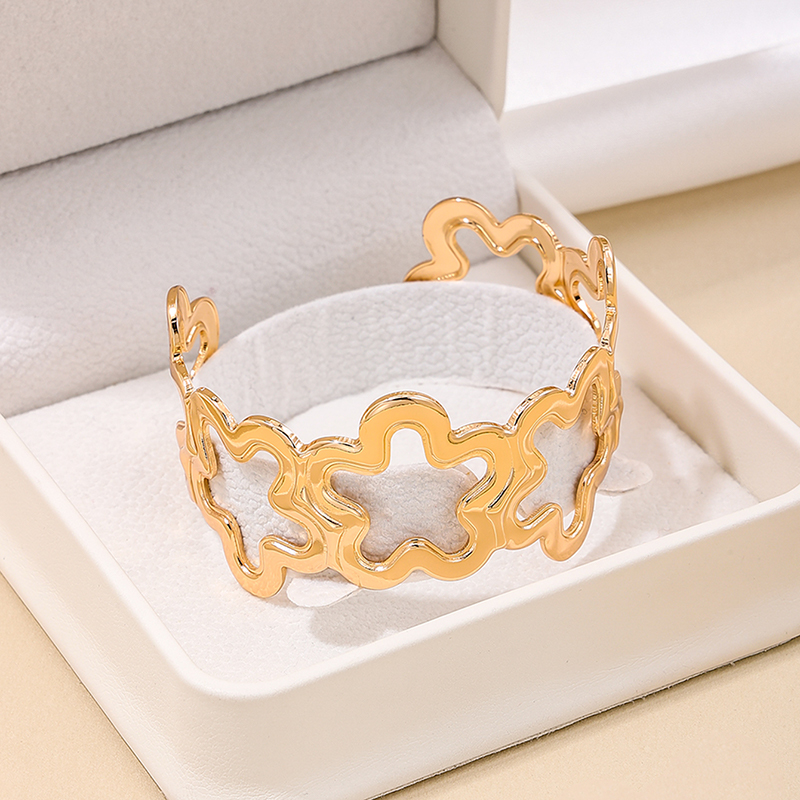 Basic Modern Style Classic Style Flower Alloy Women's Bangle display picture 1