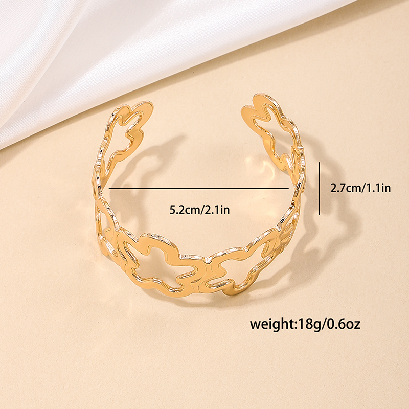 Basic Modern Style Classic Style Flower Alloy Women's Bangle display picture 5