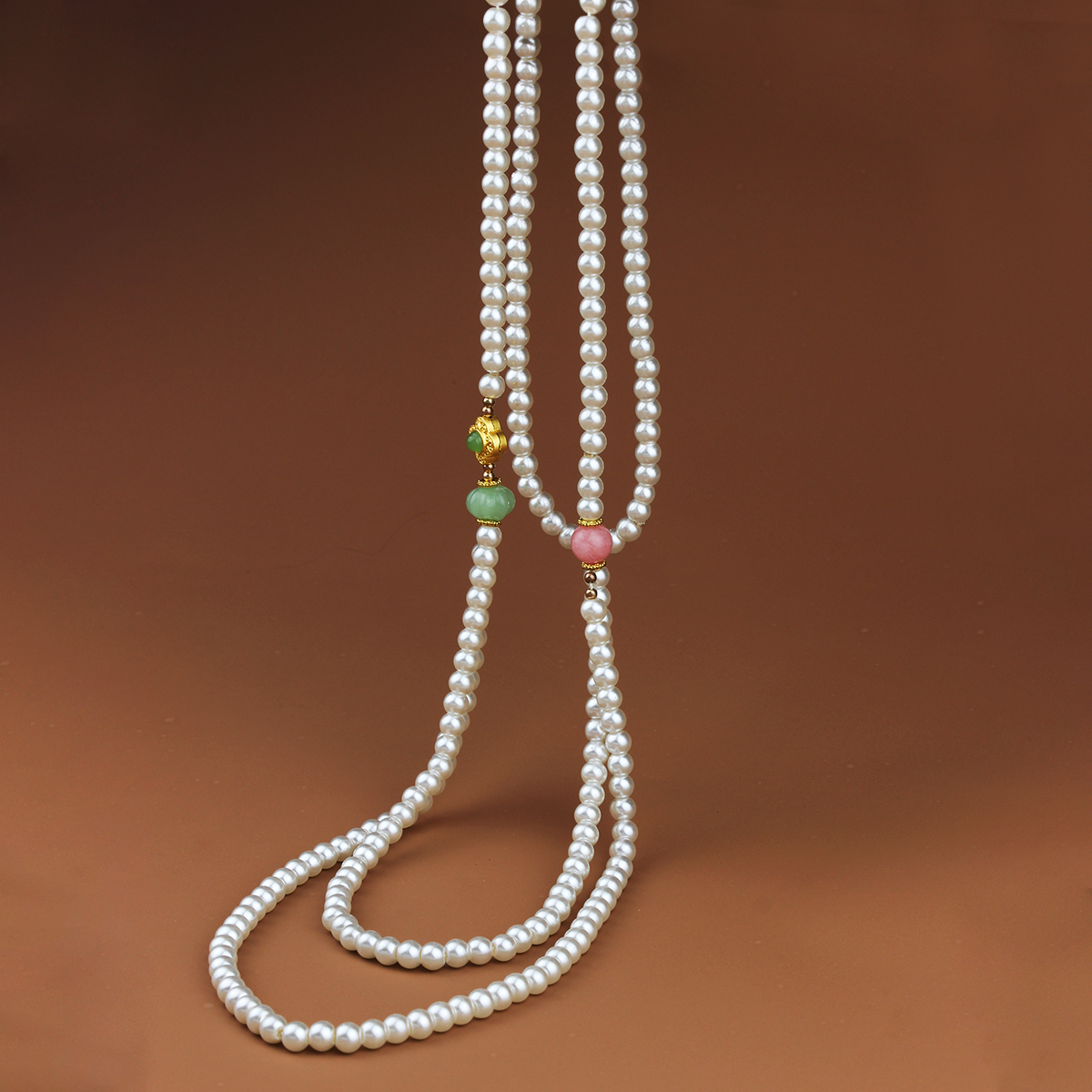Großhandel Schmuck Elegant Einfacher Stil Runden Künstliche Perle Pulloverkette display picture 2