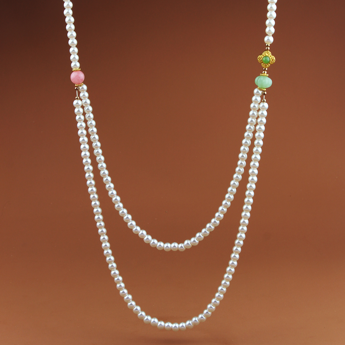 Großhandel Schmuck Elegant Einfacher Stil Runden Künstliche Perle Pulloverkette display picture 6