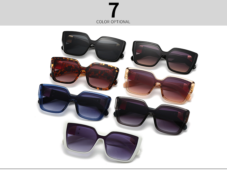 Modern Style Classic Style Square Pc Square Inlay Full Frame Women's Sunglasses display picture 4