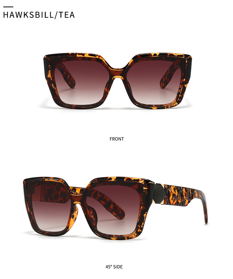 Modern Style Classic Style Square Pc Square Inlay Full Frame Women's Sunglasses display picture 5