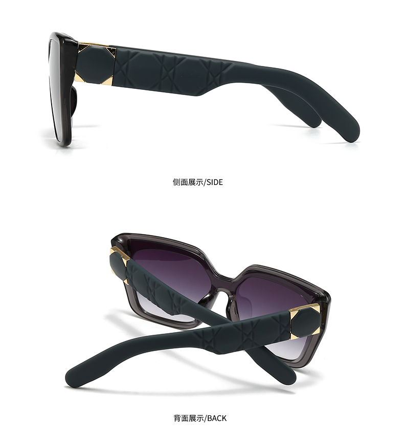 Modern Style Classic Style Square Pc Square Inlay Full Frame Women's Sunglasses display picture 18