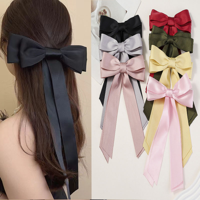 Women's Cute Lady Sweet Bow Knot Cloth Satin Hair Clip display picture 1