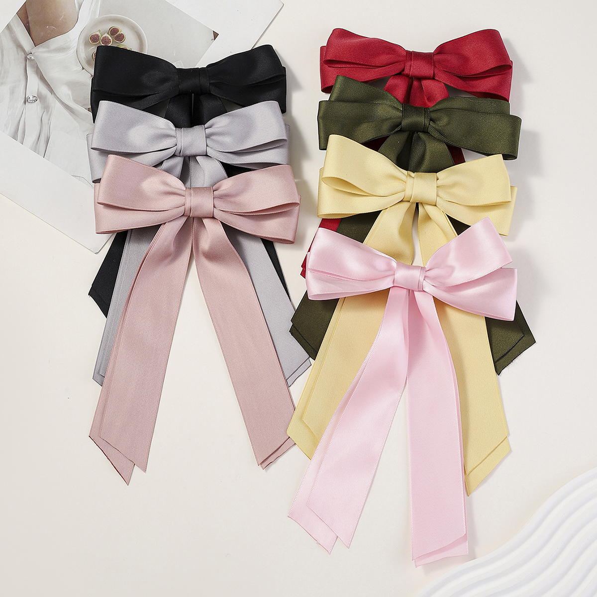 Women's Cute Lady Sweet Bow Knot Cloth Satin Hair Clip display picture 10
