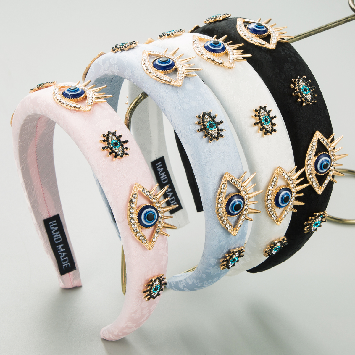 Women's Casual Modern Style Classic Style Eye Alloy Cloth Inlay Rhinestones Hair Band display picture 2