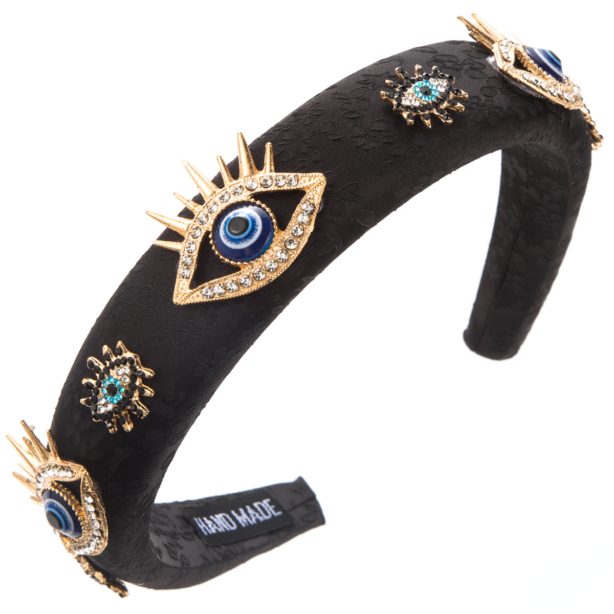 Women's Casual Modern Style Classic Style Eye Alloy Cloth Inlay Rhinestones Hair Band display picture 9