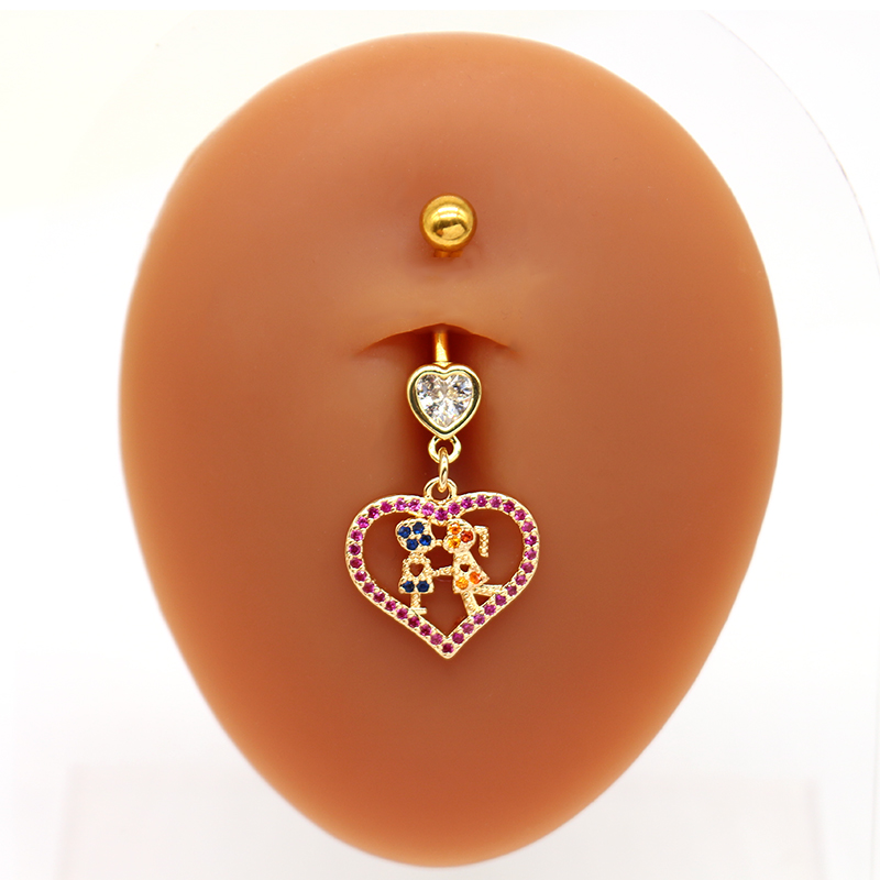 1 Piece Lip Rings Cute Retro Shiny Heart Shape Flower 316L Stainless Steel  Alloy Plating Inlay Rhinestones Glass White Gold Plated Gold Plated display picture 32