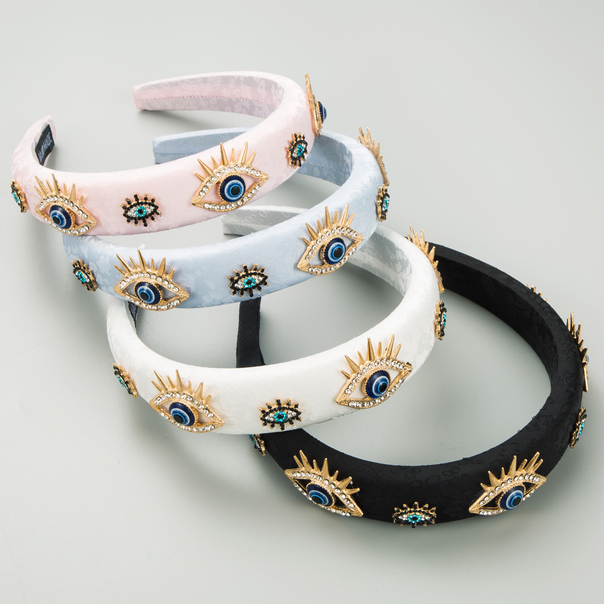 Women's Casual Modern Style Classic Style Eye Alloy Cloth Inlay Rhinestones Hair Band display picture 3