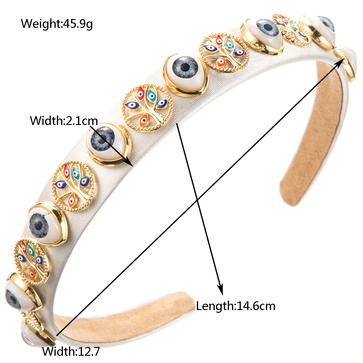 Women's Casual Classic Style Tree Eye Alloy Cloth Inlay Rhinestones Hair Band display picture 1
