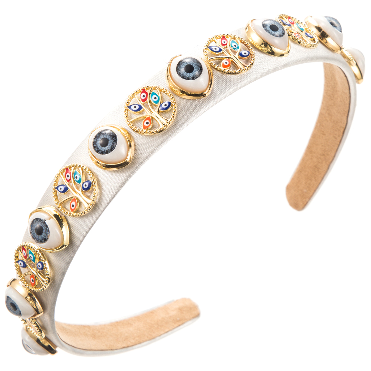 Women's Casual Classic Style Tree Eye Alloy Cloth Inlay Rhinestones Hair Band display picture 6