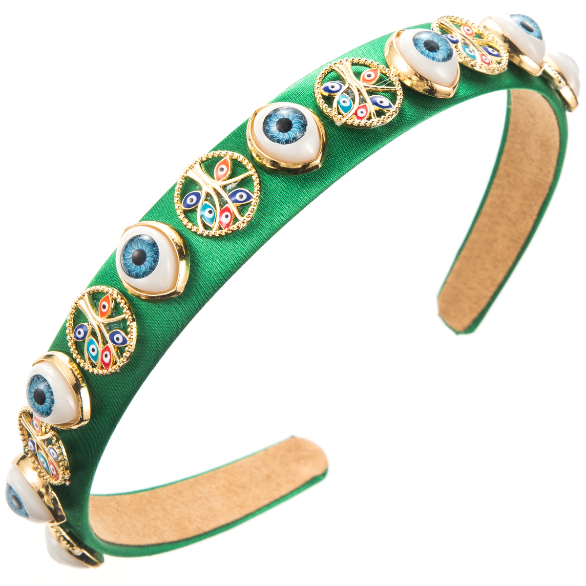 Women's Casual Classic Style Tree Eye Alloy Cloth Inlay Rhinestones Hair Band display picture 7