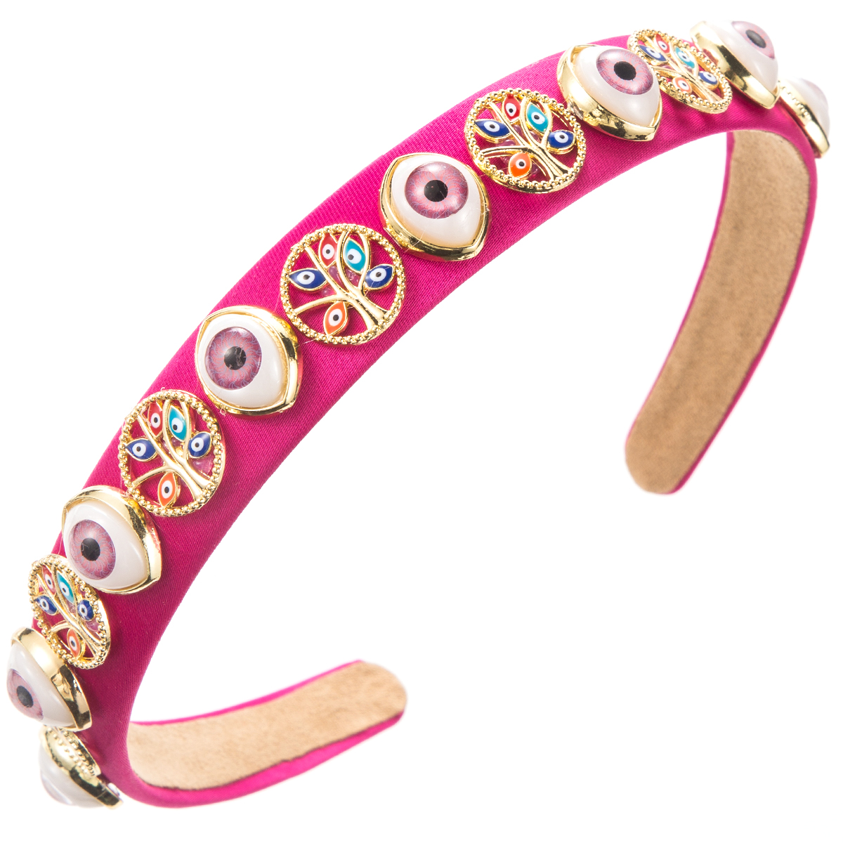 Women's Casual Classic Style Tree Eye Alloy Cloth Inlay Rhinestones Hair Band display picture 8
