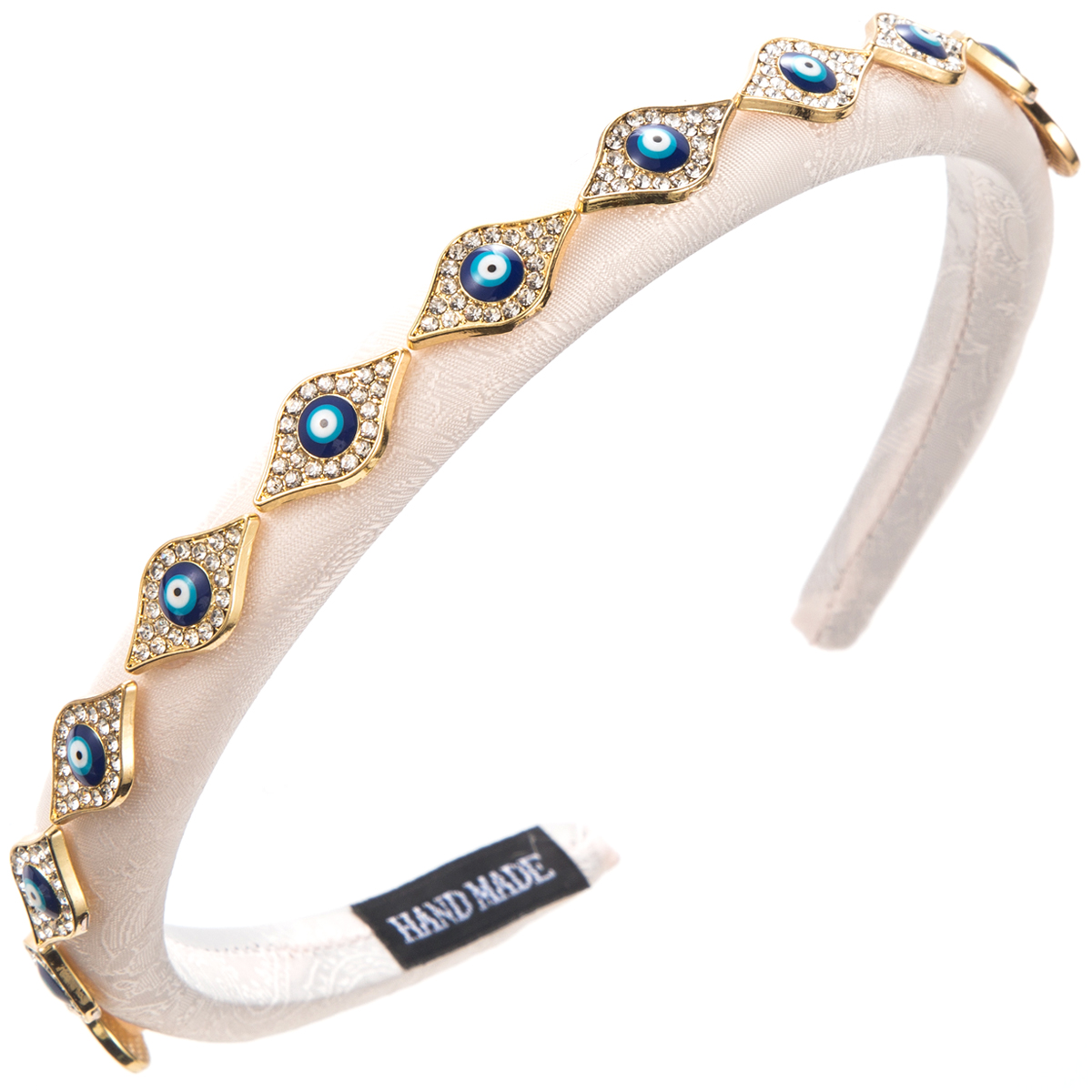 Women's Casual Vacation Modern Style Eye Alloy Cloth Inlay Rhinestones Hair Band display picture 9