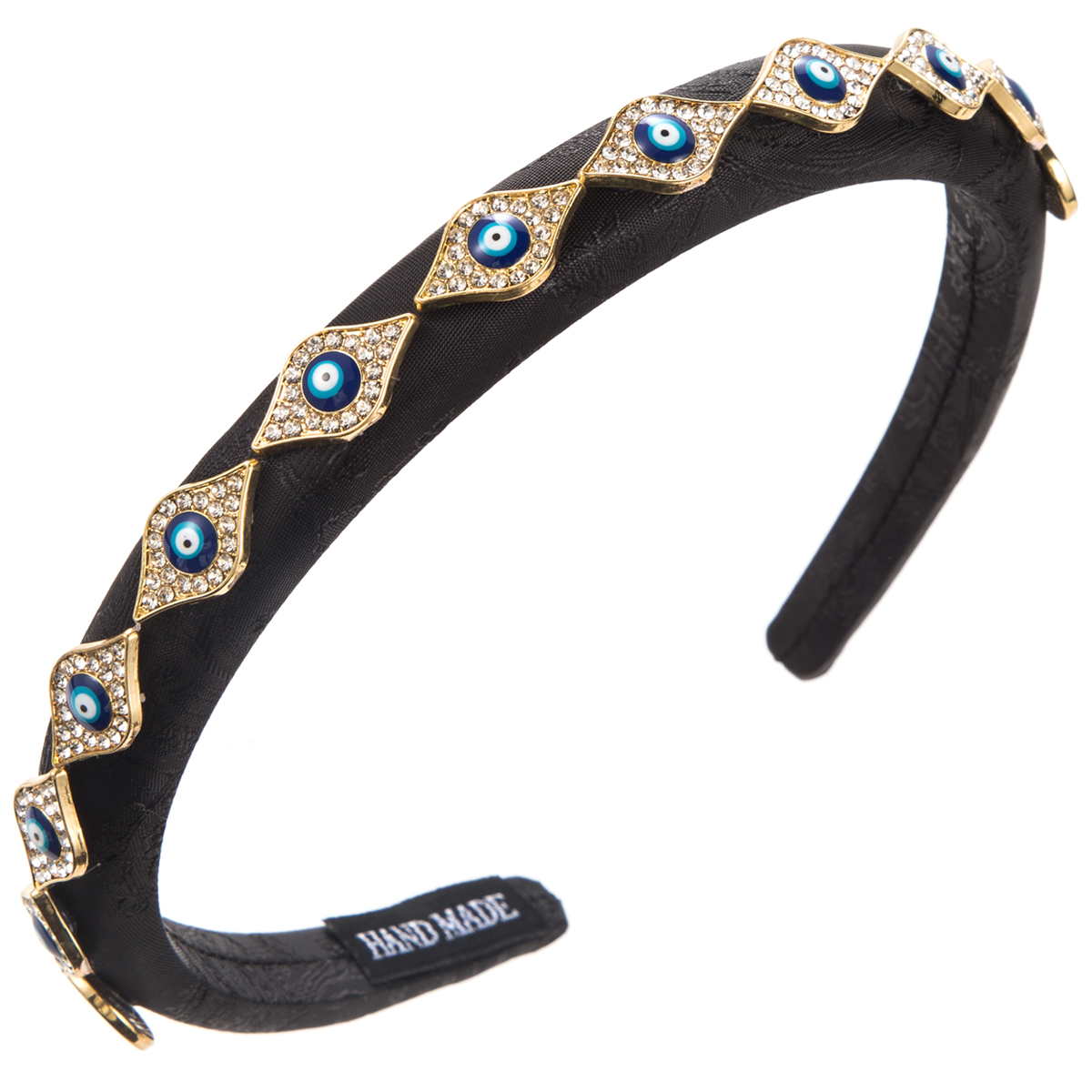 Women's Casual Vacation Modern Style Eye Alloy Cloth Inlay Rhinestones Hair Band display picture 10