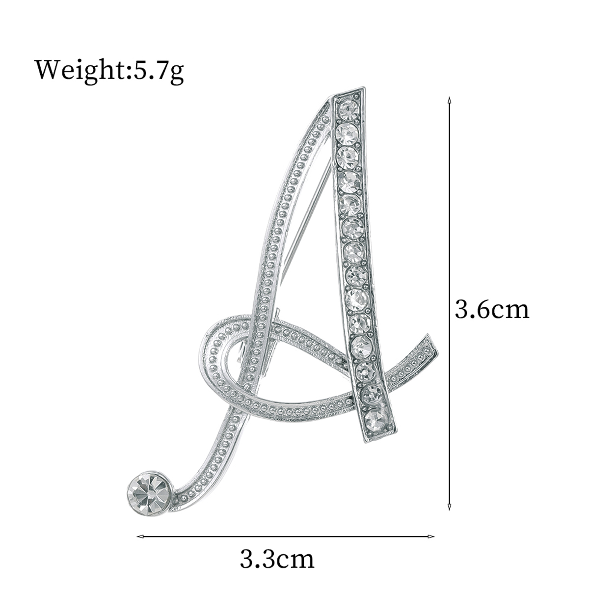 Basic Modern Style Classic Style Letter Alloy Inlay Rhinestones Unisex Brooches display picture 1