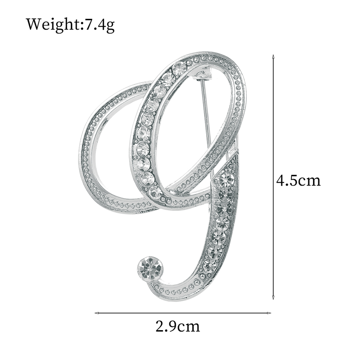 Basic Modern Style Classic Style Letter Alloy Inlay Rhinestones Unisex Brooches display picture 26