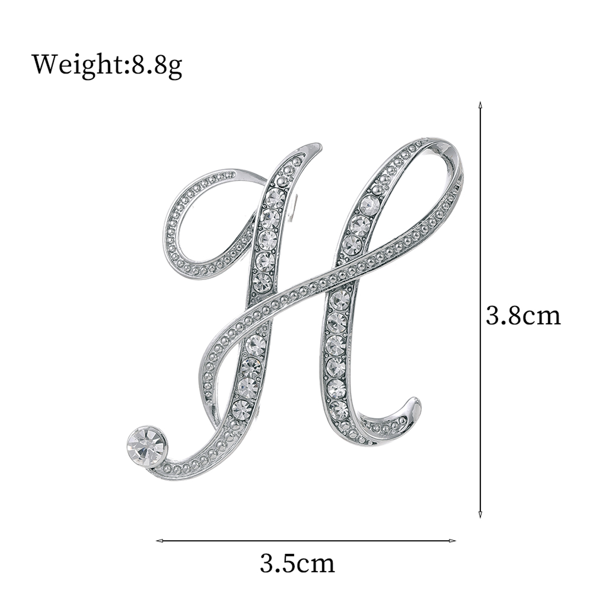 Basic Modern Style Classic Style Letter Alloy Inlay Rhinestones Unisex Brooches display picture 19
