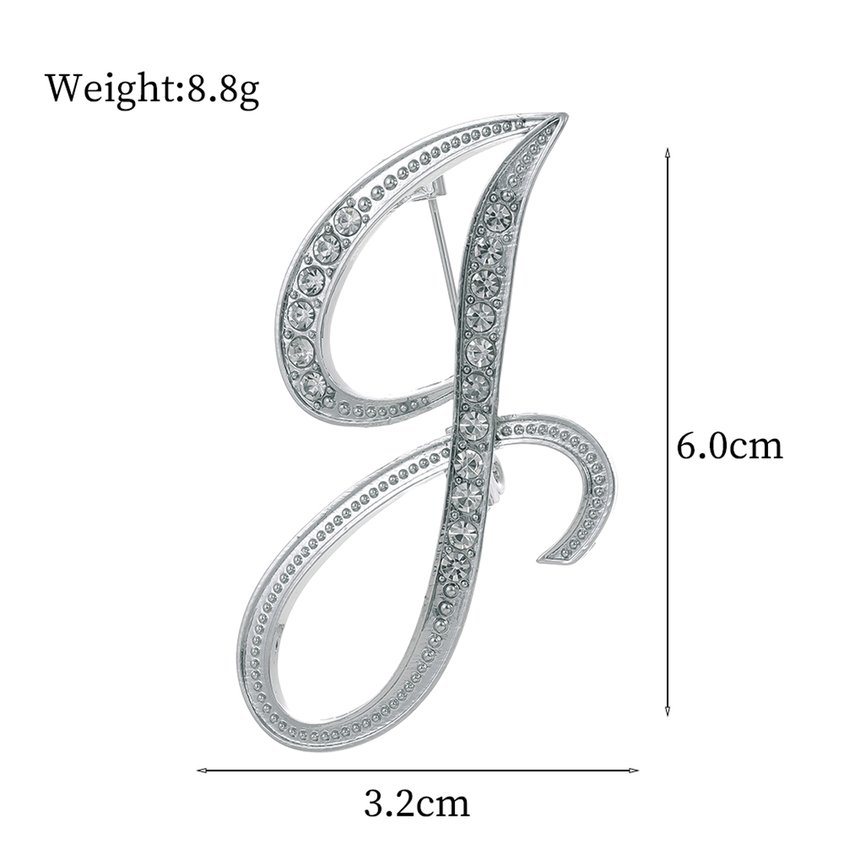 Basic Modern Style Classic Style Letter Alloy Inlay Rhinestones Unisex Brooches display picture 21
