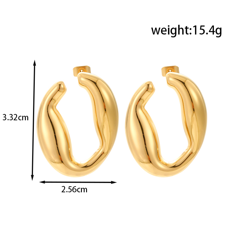 1 Pair IG Style Basic Classic Style Triangle Irregular Butterfly 304 Stainless Steel Titanium Steel Earrings Ear Studs display picture 3