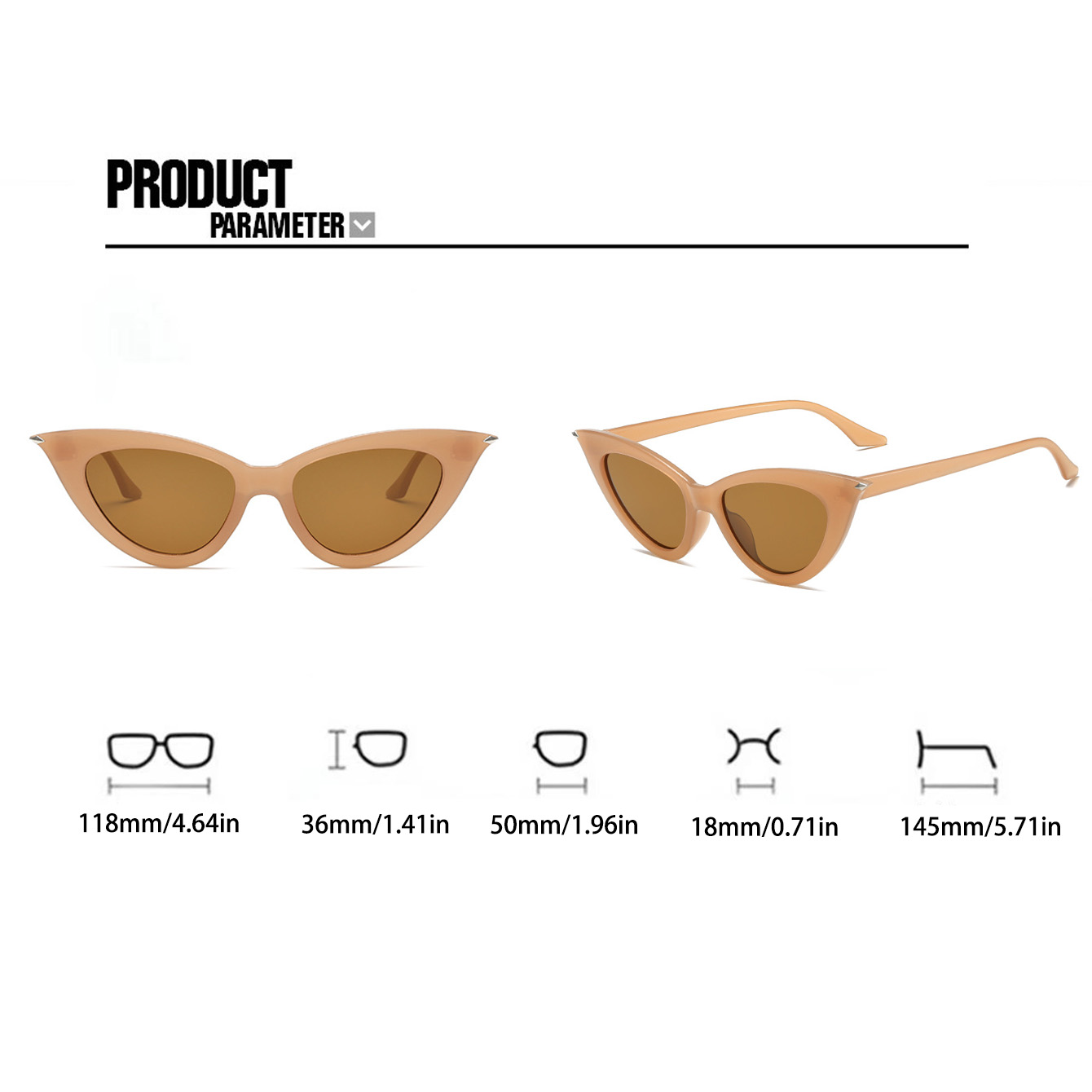 IG Style Casual Hip-Hop Geometric Ac Cat Eye Full Frame Women's Sunglasses display picture 9