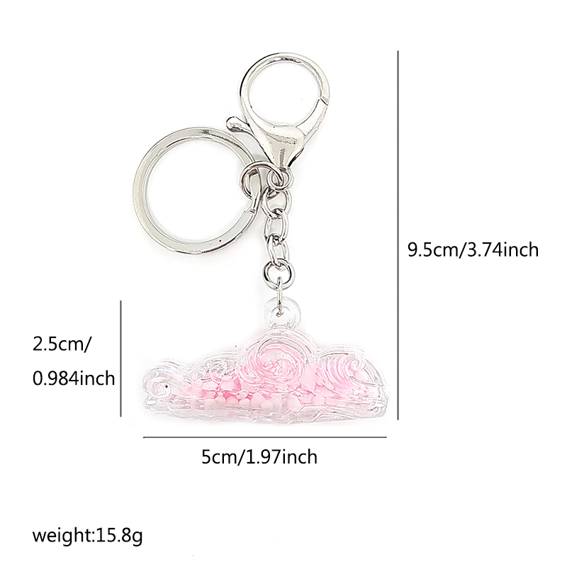 Casual Cute Spray Arylic Alloy Bag Pendant Keychain display picture 1
