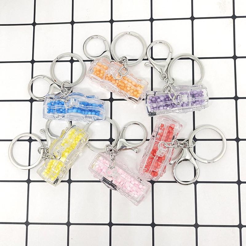Casual Cute Spray Arylic Alloy Bag Pendant Keychain display picture 8