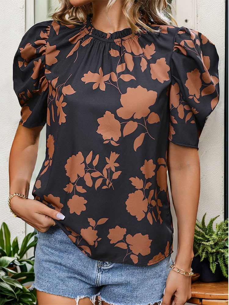 Women's T-shirt Short Sleeve Blouses Vacation Printing display picture 3