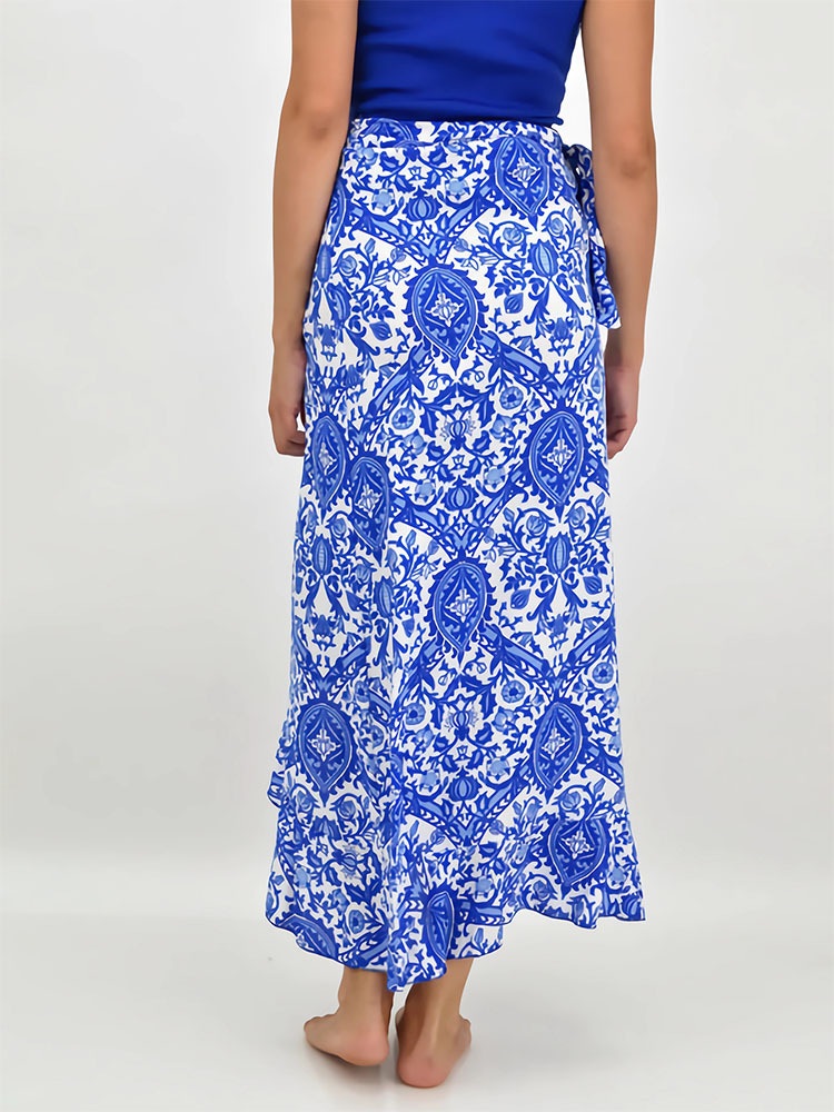 Summer Vacation Ditsy Floral Polyester Maxi Long Dress Skirts display picture 3