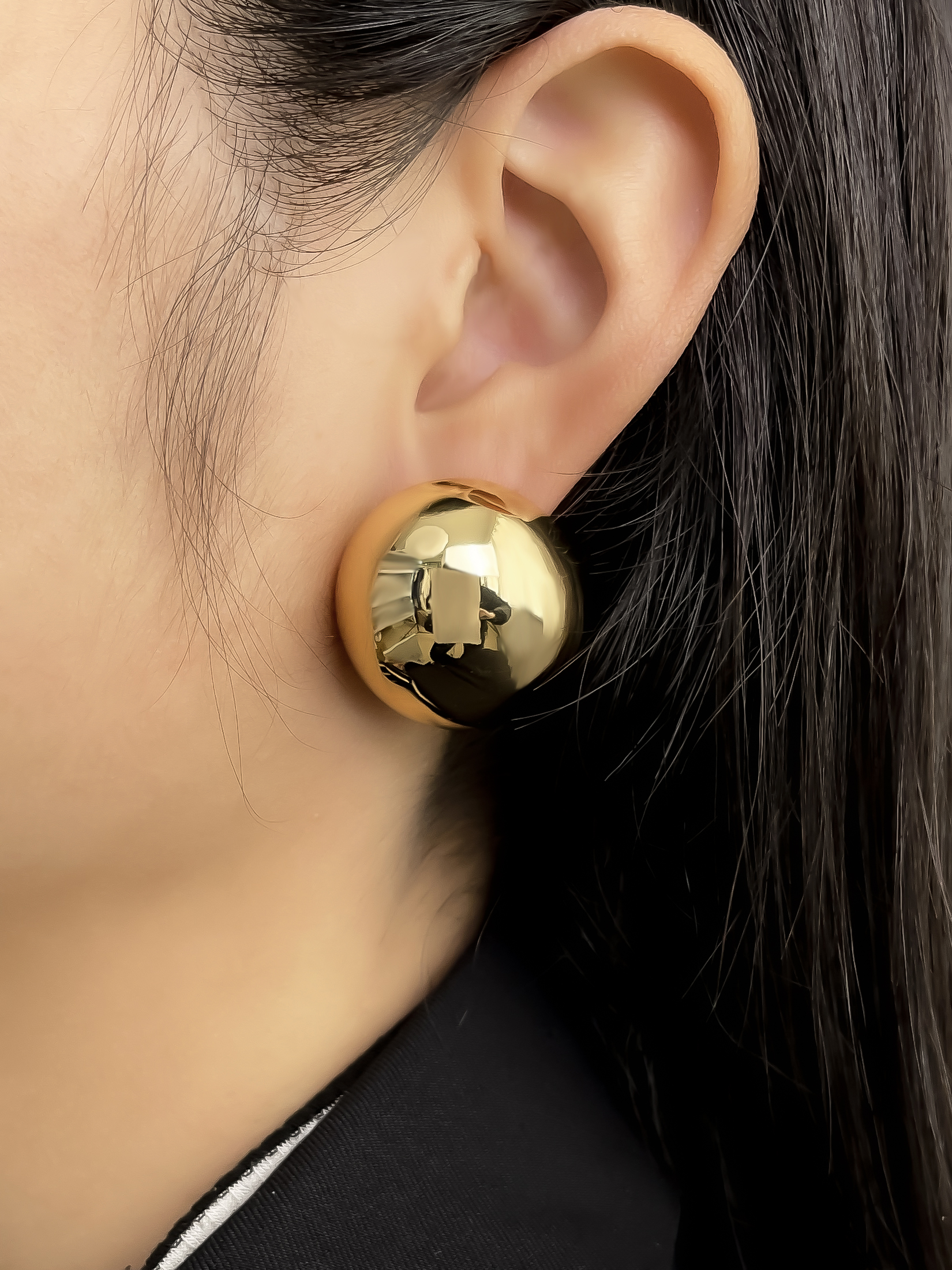 1 Pair IG Style Simple Style Round Square Copper 18K Gold Plated Ear Studs display picture 8