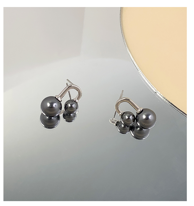 1 Pair Elegant Lady Modern Style Bulb Plating Inlay Sterling Silver Artificial Pearls Ear Studs display picture 9