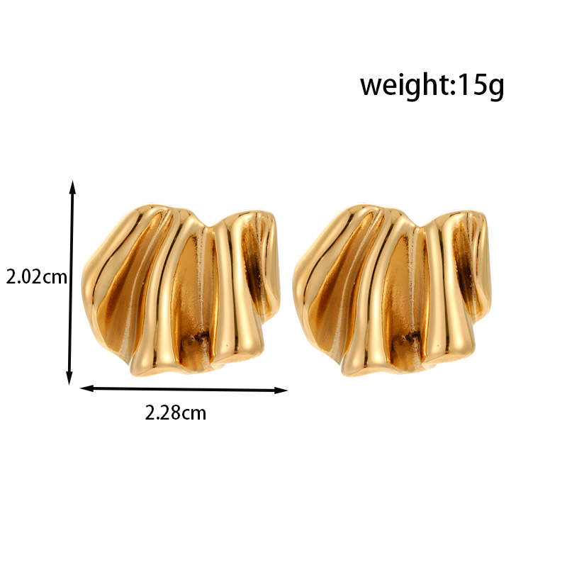 1 Pair IG Style Basic Modern Style Geometric 304 Stainless Steel Titanium Steel Ear Studs display picture 5