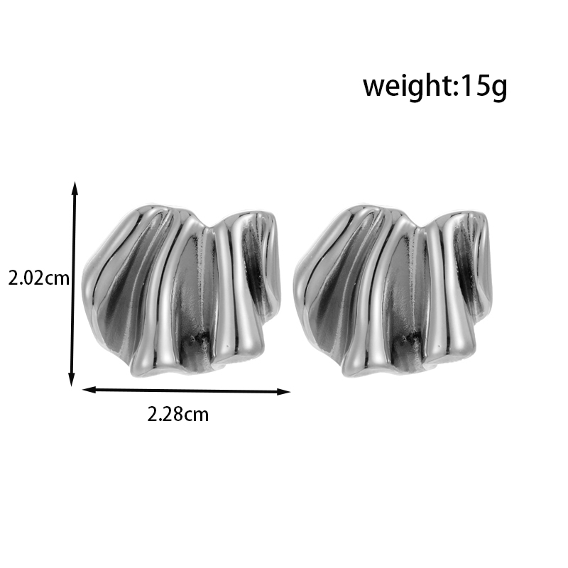 1 Pair IG Style Basic Modern Style Geometric 304 Stainless Steel Titanium Steel Ear Studs display picture 6