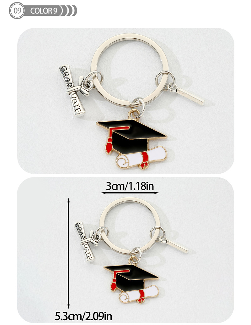 Simple Style Color Block Alloy Plating Gold Plated Keychain display picture 10