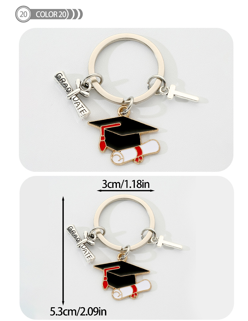 Simple Style Color Block Alloy Plating Gold Plated Keychain display picture 21