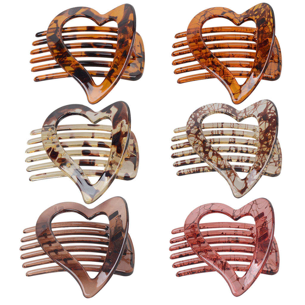 Women's Casual Lady French Style Heart Shape PC Hair Clip display picture 1