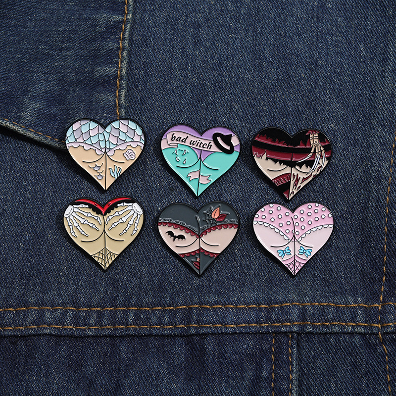 Cartoon Style Cute Cowboy Style Letter Heart Shape Alloy Stamping Stoving Varnish Women's Brooches display picture 2
